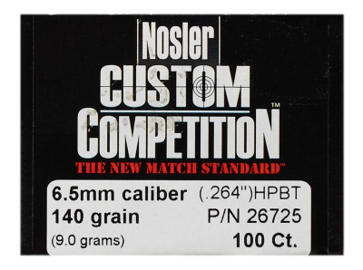 Nosler Projectile 6.5mm, CC HPBT 140gr (100Pcs.)_1