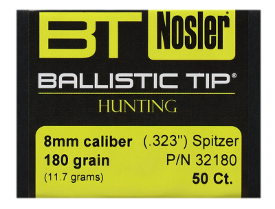 Nosler Projectile 8mm,BallisticTip 180gr (50Pcs.)_1