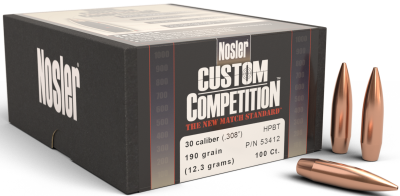 Nosler Projectile .30, CC HPBT 190gr (100Pcs.)_1