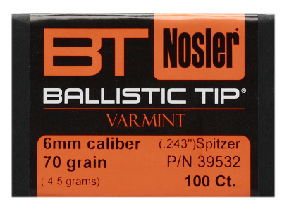 Nosler Projectile 6mm, BallisticTip 70gr (100Pcs.)_1