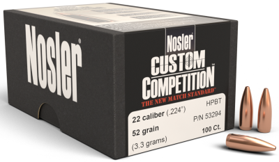 Nosler Projectile .22, CC HPBT 52gr (100Pcs.)_1