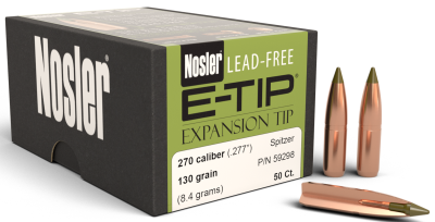 Nosler Projectile .270, E-Tip Sp 130gr (50Pcs.)_1