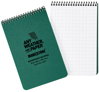 Modestone all weather notepad 96x148mm/50, green_1