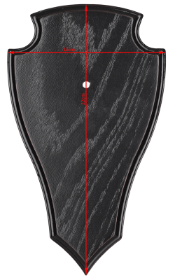 ABL Trophäenschild 22x13cm spitz für Rehbock_3