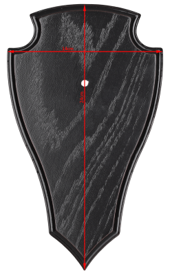 ABL Trophäenschild 24x14cm spitz für Rehbock_3