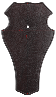 ABL Trophäenschild 22x13cm rund für Rehbock_3