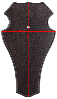 ABL Trophäenschild 23x13cm rund für Rehbock_3