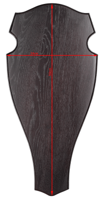 ABL Trophäenschild 50x24cm rund für Hirsch_3