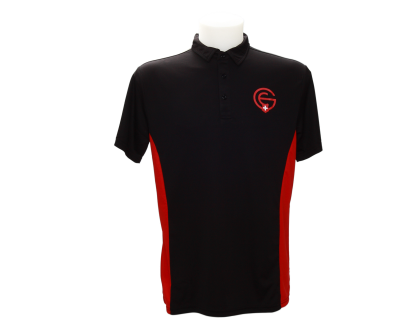 G+E Polo Shirt, Unisex schwarz/rot XS-3XL_1