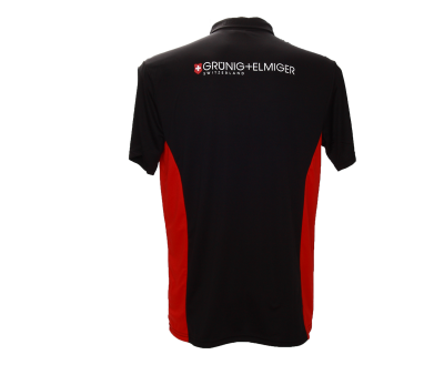 G+E Polo shirt, Unisex black/red XS-2XL_1