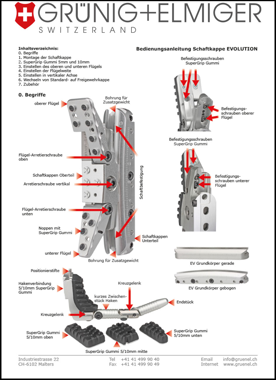 Gebrauchsanleitung Schaftkappe EVOLUTION