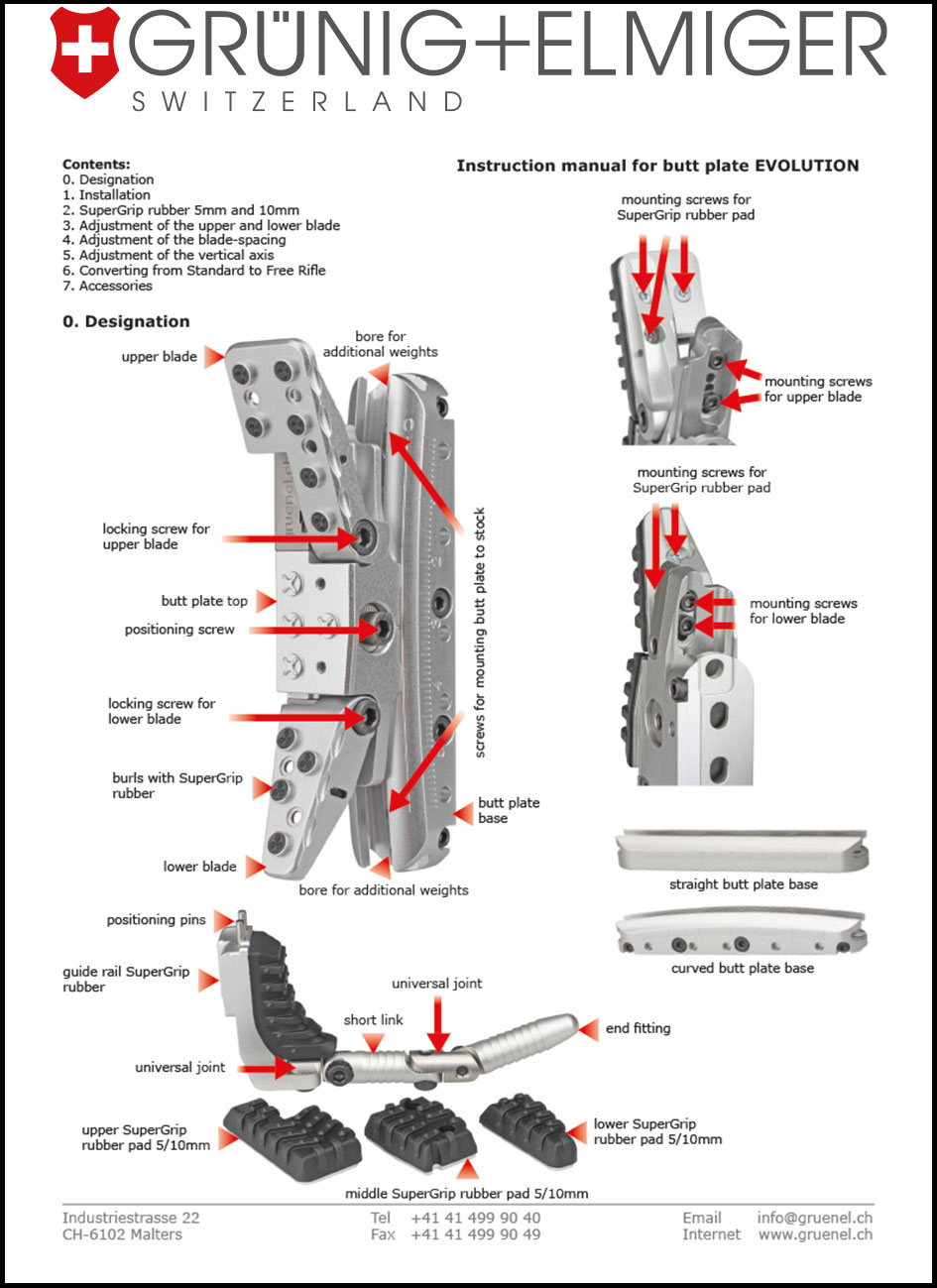 Manual buttplate EVOLUTION